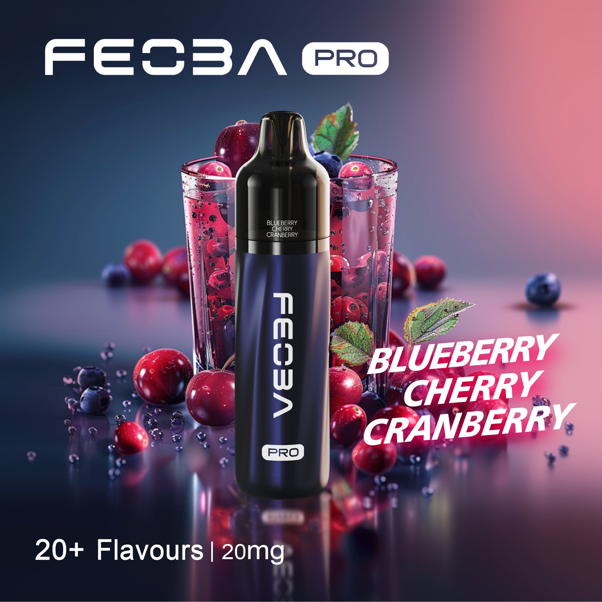 FEOBA PRO 6000+ | 5 PACK blueberry-cherry-cranberry disposable vape