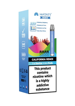 California Remix Hayati disposable vape tropical flavour