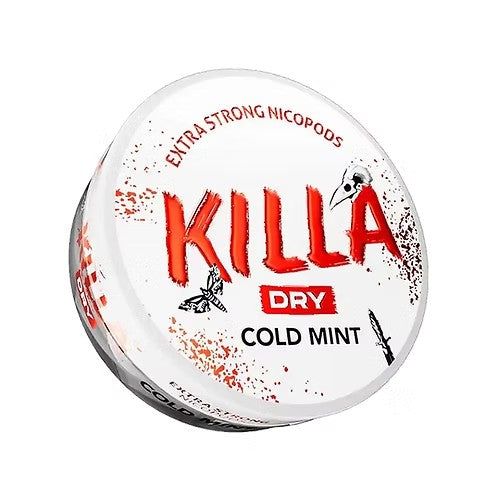 Killa Singles | 16mg Dry Nicotine Hit Cold Mint Killa Dry | Single Pack disposable vape