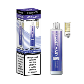 Lost Mary Hawkcos 7000 puffs Blue Razz Lemonade disposable vape