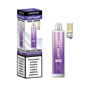 Lost Mary Hawkcos 7000 puffs Blueberry Sour Raspberry disposable vape