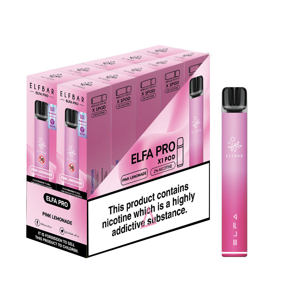 Arora Pink | ELFA Prefilled POD Kit, Komplet med Pink Lemonade starter POD