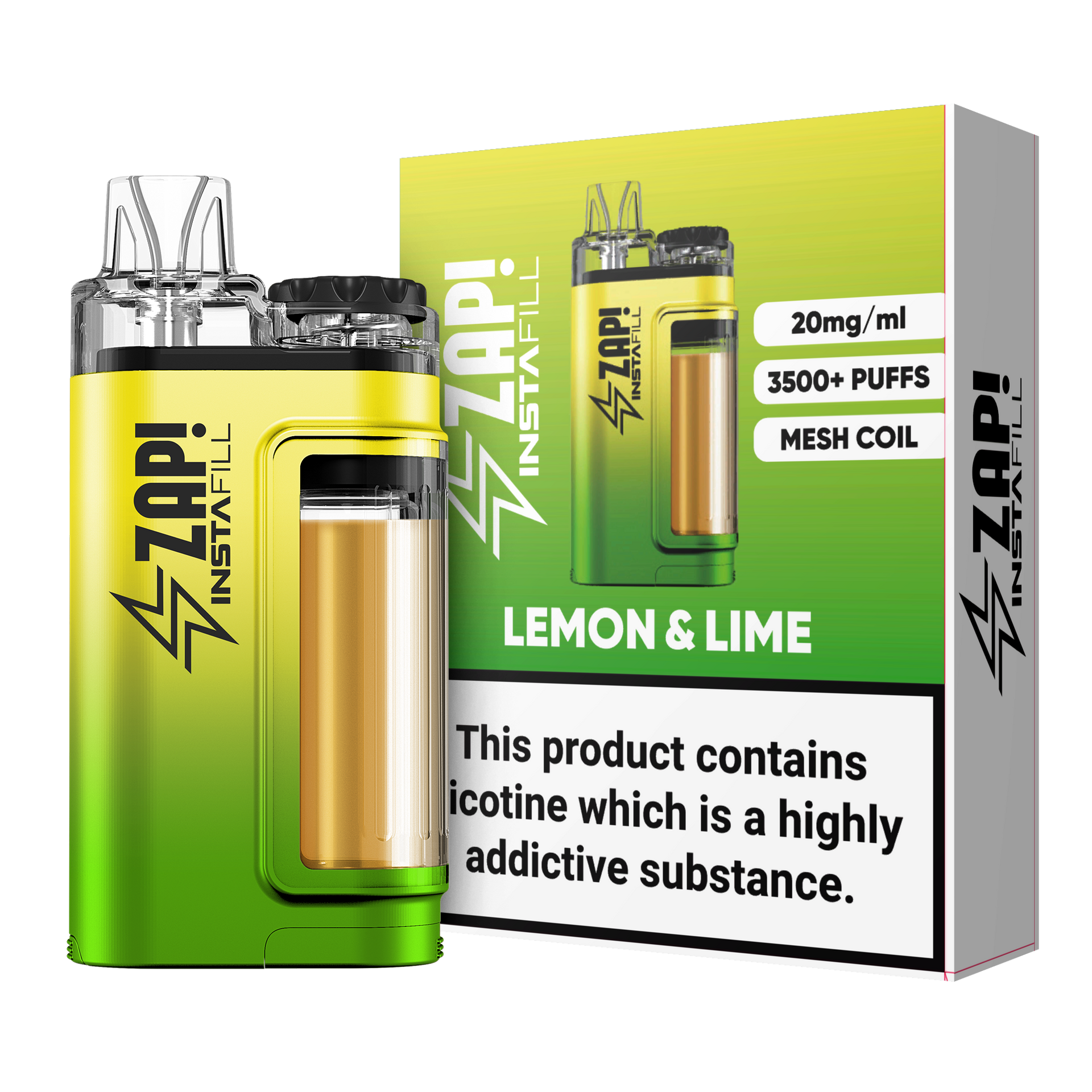 ZAP Instafill 3500 Puffs TPD-kompatibel 2% Nikotin 5 X ENHEDER